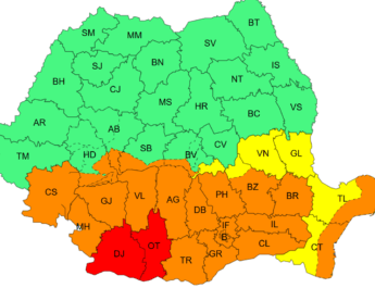Județele Olt și Dolj, sub cod roșu de ploi abundente