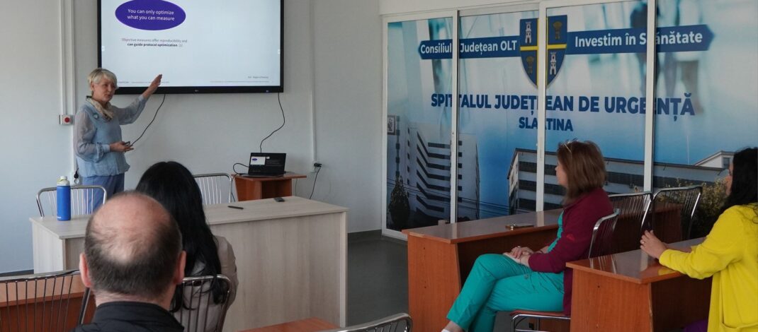 Un specialist din Lituania, training privind optimizarea protocoalelor CT, la Spitalul Slatina
